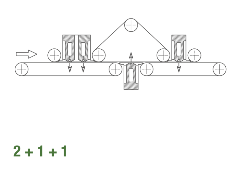 disegno tecnico ARIOSA T4S macchina a depolverare in continuo.