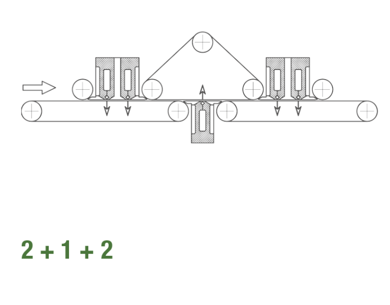 disegno tecnico ARIOSA T5S macchina a depolverare in continuo.