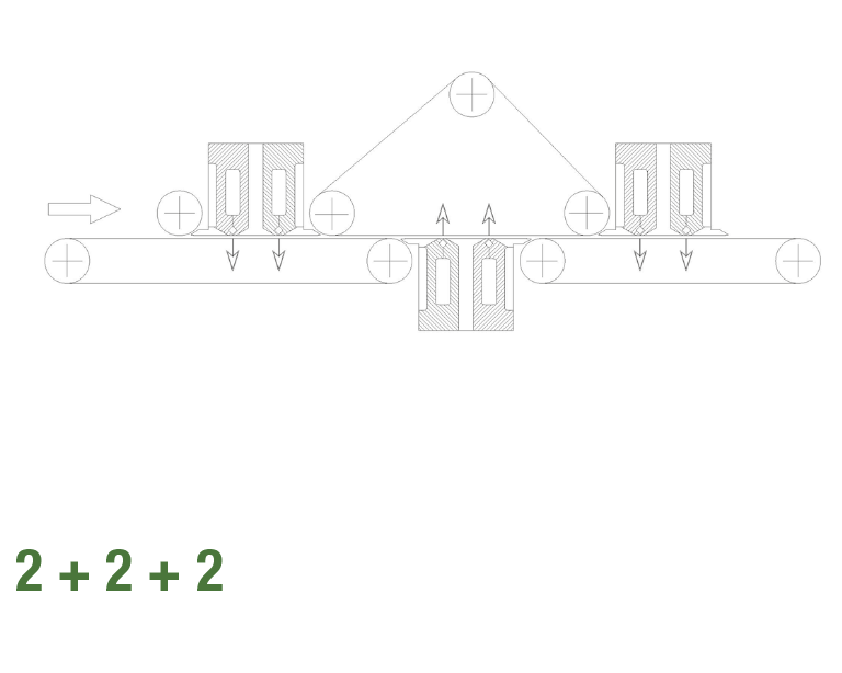 disegno tecnico ARIOSA T6S macchina a depolverare in continuo.