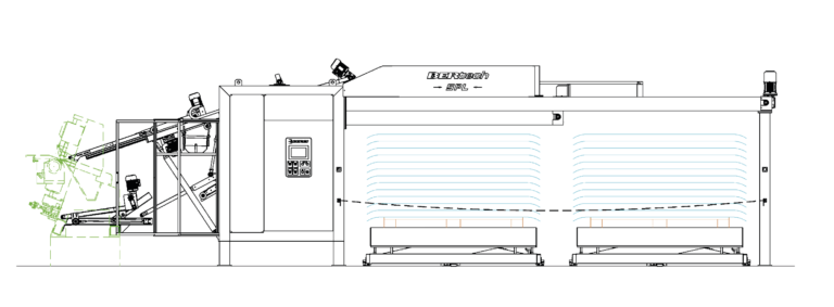 Disegno tecnico SPL: Gamma di Stacker per Spaccatura in Wet Blue